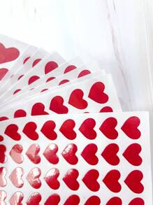 1 Paquete/10 Piezas Pegatinas De Recompensa En Forma De Corazón Rojo, Pegatinas De Voto Y Elogio De Amor Escolar