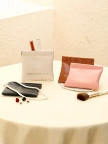 Bolsa pequena de material PU, porta-moedas pequeno, bolsa feminina moderna com fecho de encaixe para batom e chaves, carteira mini, simples, leve e portátil, adequada para mulheres, casais, uso diário, encontros, aniversários, feriados, volta às aulas, verão, férias, praia, deslocamento, negócios, estudantes, piquenique, camping, supermercado, organizador de maquiagem e artigos de higiene pessoal, presentes para mulheres, presentes de Natal, ideias de presentes para mulheres. - Multicolorido - Ver 2