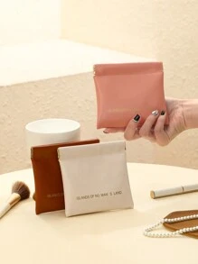 Bolsa pequena de material PU, porta-moedas pequeno, bolsa feminina moderna com fecho de encaixe para batom e chaves, carteira mini, simples, leve e portátil, adequada para mulheres, casais, uso diário, encontros, aniversários, feriados, volta às aulas, verão, férias, praia, deslocamento, negócios, estudantes, piquenique, camping, supermercado, organizador de maquiagem e artigos de higiene pessoal, presentes para mulheres, presentes de Natal, ideias de presentes para mulheres. - Multicolorido - Ver 8