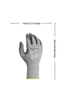 1 双通用工作手套 PU 涂层针织手套，厨房、浴室、家居、家居用品 - 灰色 - 查看 2
