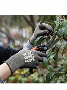 1 双通用工作手套 PU 涂层针织手套，厨房、浴室、家居、家居用品 - 灰色 - 查看 6