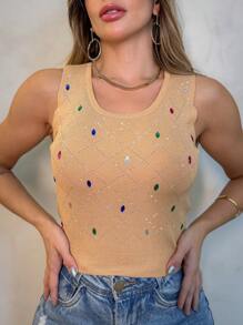 Women Tank Tops & Camis - 駝色 - 查看 1