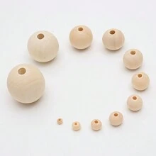 100入組6-25mm木珠,適用於珠寶製作diy花環,家庭/農舍裝飾,創意手工藝品用品 - 原木色 100Pcs - 查看 9