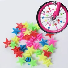36pcs Bicycle Spoke Decoration, Colorful Star-Shaped Bicycle Wheel Clip