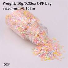 10 克 4 毫米全息鏤空心形閃光適合 Diy 美甲藝術和手工裝飾 - 4mm - 查看 32
