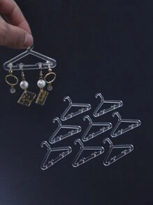 10 件悬挂式亚克力耳环架，衣架式珠宝收纳展示架，适合返校季 - 無色 - 查看 1