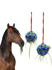 1pc Horse Treat Ball Feeder, Hanging Feeding Toy With Random Color Rope For Stables - Multicolor - View 7