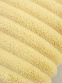 1入組帶條紋的人造兔毛枕套或腰枕套（不含內芯） - 黃色 - 查看 8