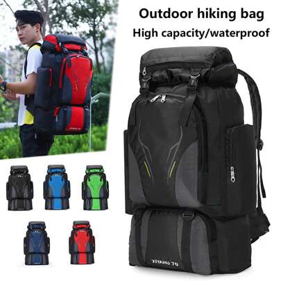 Mochila impermeable de gran capacidad para senderismo y viajes. Tenga en cuenta que puede haber pequeñas diferencias de color entre diferentes lotes. Mochila escolar de poliéster para vacaciones de verano, portátil, aprobada para equipaje de mano, bolsa de viaje, accesorios de campamento, mochila de senderismo, artículos esenciales para el campamento, bolsa de cabina aprobada por la aerolínea, artículos esenciales de viaje aprobados por la aerolínea