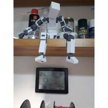 1入創意DIY 3D列印多關節可移動機器人玩具派對禮品(需自行組裝) - 白色 - 查看 3