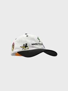 Street B-10264刺繡卡通Wasc俱樂部女士棒球帽，帶調節帶，適用於春秋旅行，沙灘度假，男士遮陽帽Y2k風格青年帽