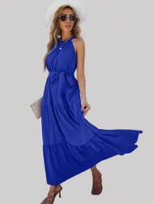 Women Dresses - 藍色 - 查看 1