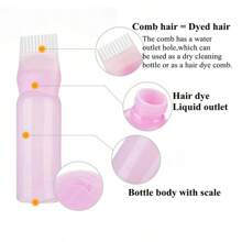 1 pieza Cepillo aplicador de tinte de pelo, botellas de champú, botella de aceite, peine para teñir el cabello, herramienta de estilo de coloración del cabello, de vuelta a la escuela