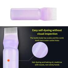 1 pieza Cepillo aplicador de tinte de pelo, botellas de champú, botella de aceite, peine para teñir el cabello, herramienta de estilo de coloración del cabello, de vuelta a la escuela