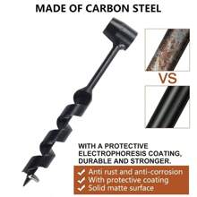 野外求生手動碳鋼鑽孔機,手動螺旋鑽,便攜手動鑽頭,自攻螺紋,點焊木板 - 棕色 - 查看 5