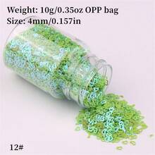 10 克 4 毫米全息鏤空心形閃光適合 Diy 美甲藝術和手工裝飾 - 4mm - 查看 31