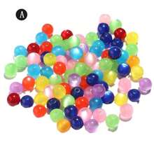 100~500 hạt dạ quang mạnh phát sáng trong bóng tối hạt acrylic rời hạt bi tròn màu kẹo để đánh dấu trang sức vòng cổ vòng tay tự làm - Màu sắc hỗn hợp - Xem 2