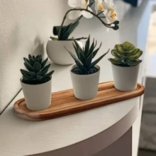 1pc Rosewood Large Tray, Suitable For Desserts, Breakfast, Sushi, Buns, Snacks, Fruits, Multi-Functional Tray, Applicable For Home Kitchen, Restaurant, Bakery, Sushi Shop, Dessert Shop, Kitchen Supplies, Various Holiday Dessert Display - Yellow - View 4