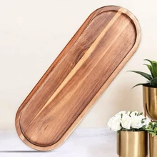 1pc Grote serveerschaal van palissanderhout, multifunctioneel voor dessert, ontbijt, sushi, gebakken goederen, snacks, fruit, geschikt voor thuiskeuken, restaurant, bakkerij, patisserie, keukenbenodigdheden, verschillende vakantiedessertdisplays