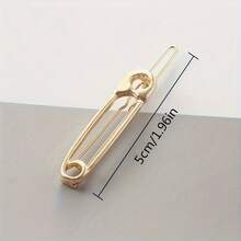 1 cái/2 cái Thanh tú Và Dễ thương Kim loại Chiếc kẹp tóc , Phụ kiện tóc , Kẹp tóc Với Đơn giản Cạnh Đối với phụ nữ - Nhiều màu - Xem 2