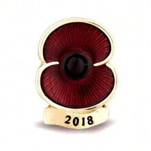 Spilla con papavero smaltato rosso, souvenir del Remembrance Day nel Regno Unito, accessorio per Ognissanti, gioiello per la Festa degli Insegnanti, accessorio per costumi, ciondolo per borse, accessorio per l'ufficio, regalo di Natale