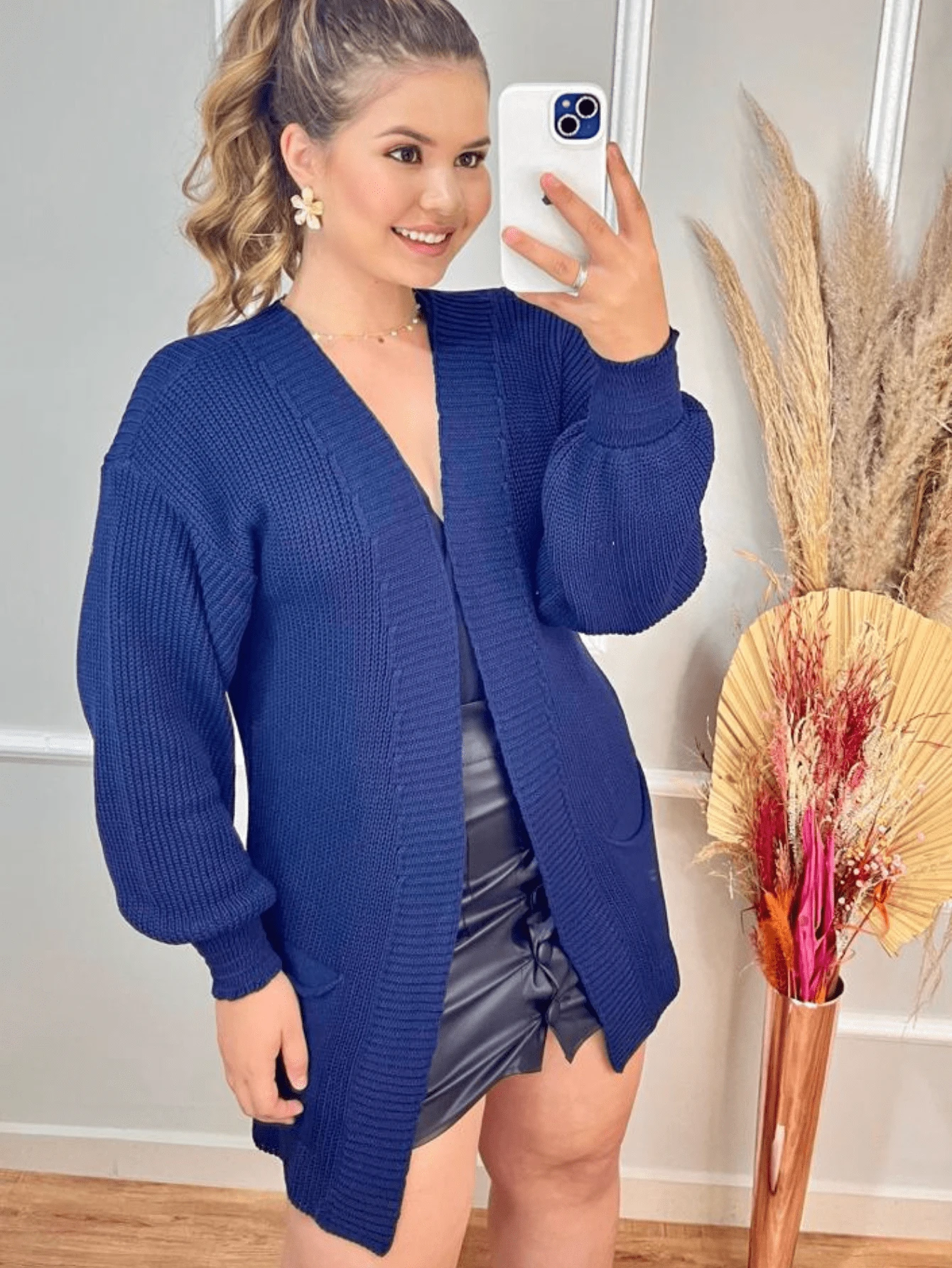 Women Cardigans - Màu xanh hải quân - Xem 1