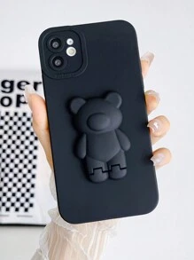 1 Miếng Nhìn chung Ốp lưng & bao da điện thoại Với Hình con gấu Giá đỡ Tương thích với - màu đen - Xem 2