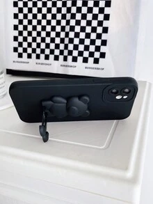 1 Miếng Nhìn chung Ốp lưng & bao da điện thoại Với Hình con gấu Giá đỡ Tương thích với - màu đen - Xem 3