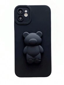 1 Miếng Nhìn chung Ốp lưng & bao da điện thoại Với Hình con gấu Giá đỡ Tương thích với - màu đen - Xem 4