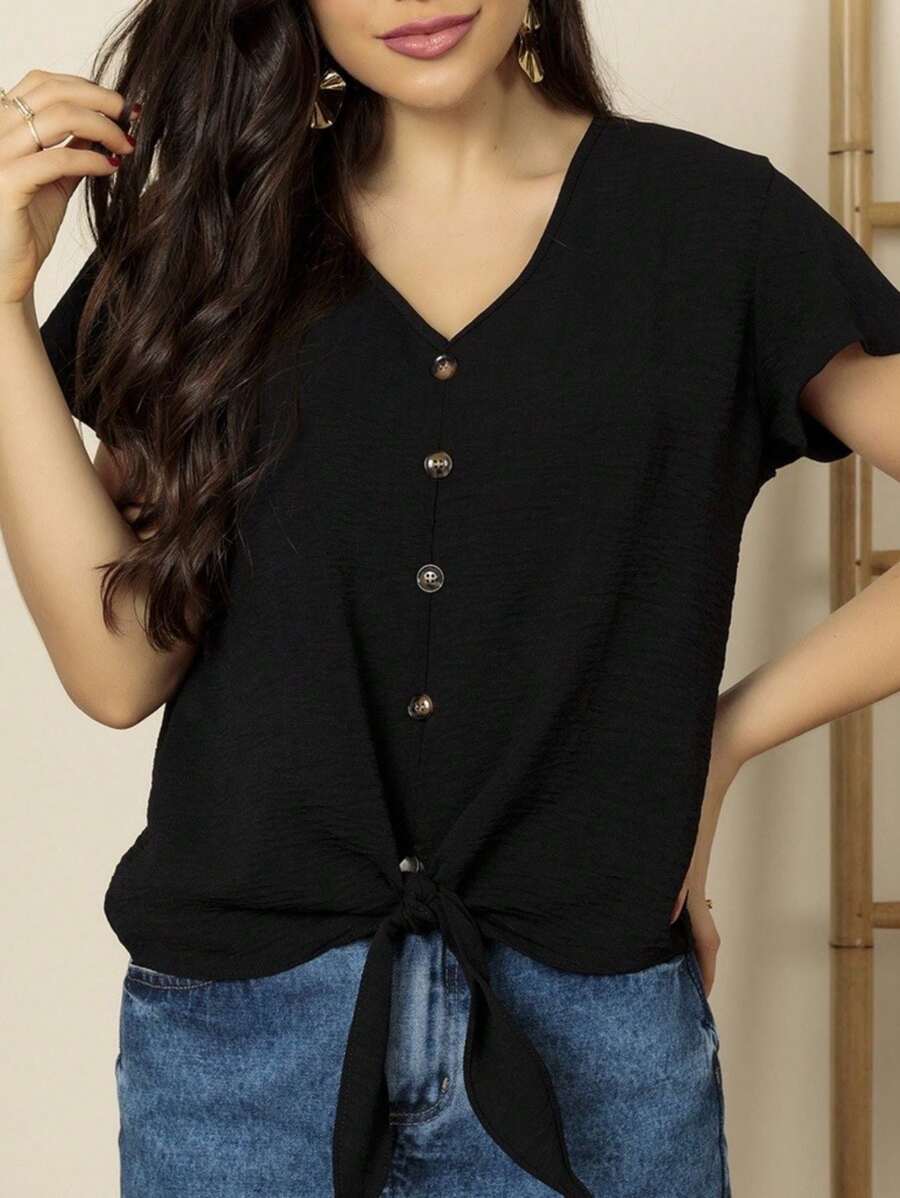 Women Tops - Black - View 1