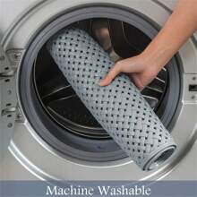 1pc Bathtub & Shower Mat, Anti-Slip Shower Stall Mat With Drainage Holes And Suction Cups, Soft Machine Washable Bathroom Shower Mat, Bathroom Accessories, Bathroom Decorations, Kitchen Area Carpet, Laundry Room Fall Decor Back To School