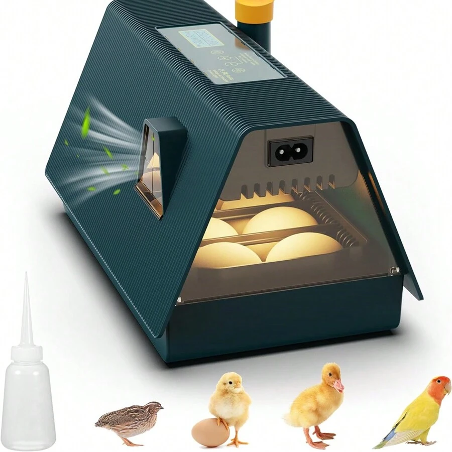 Gugxiom Mini-Brutkasten - Automatischer Eierbrutkasten Für 4 Hühnereier