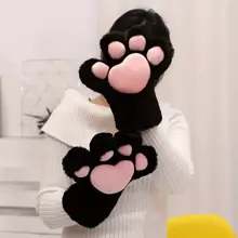 Black Furry Paws Fluffy Plushies Fursuit, White Therian Paws Therian Stuff Therian Gear, Cute Cat Paw Gloves Gloves With Claws, Furry Stuff Wolf Paws Gloves Fox Paws, Cosplay Furry Costume Christmas Decorations Friends Gifts - Multicolor - View 12