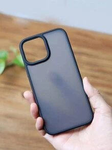 1PC Liquid Silicone Washable Shockproof Iphone Case With Metal Buttons - Black - View 4