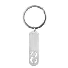 1 Miếng Không giới tính Thiết kế mới Thép không gỉ 26 Dài Vật rủ xuống Móc chìa khóa Với Xu hướng: Cắt giảm Chữ cái Đối với Học sinh Ba lô Đồ trang trí - Bạc - Xem 36