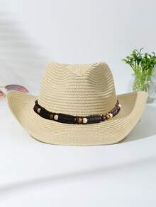 1頂男女通用藍寶石裝飾波西米亞牛仔帽,沙灘遮陽帽,適用於派對 - 多色3 - 查看 20