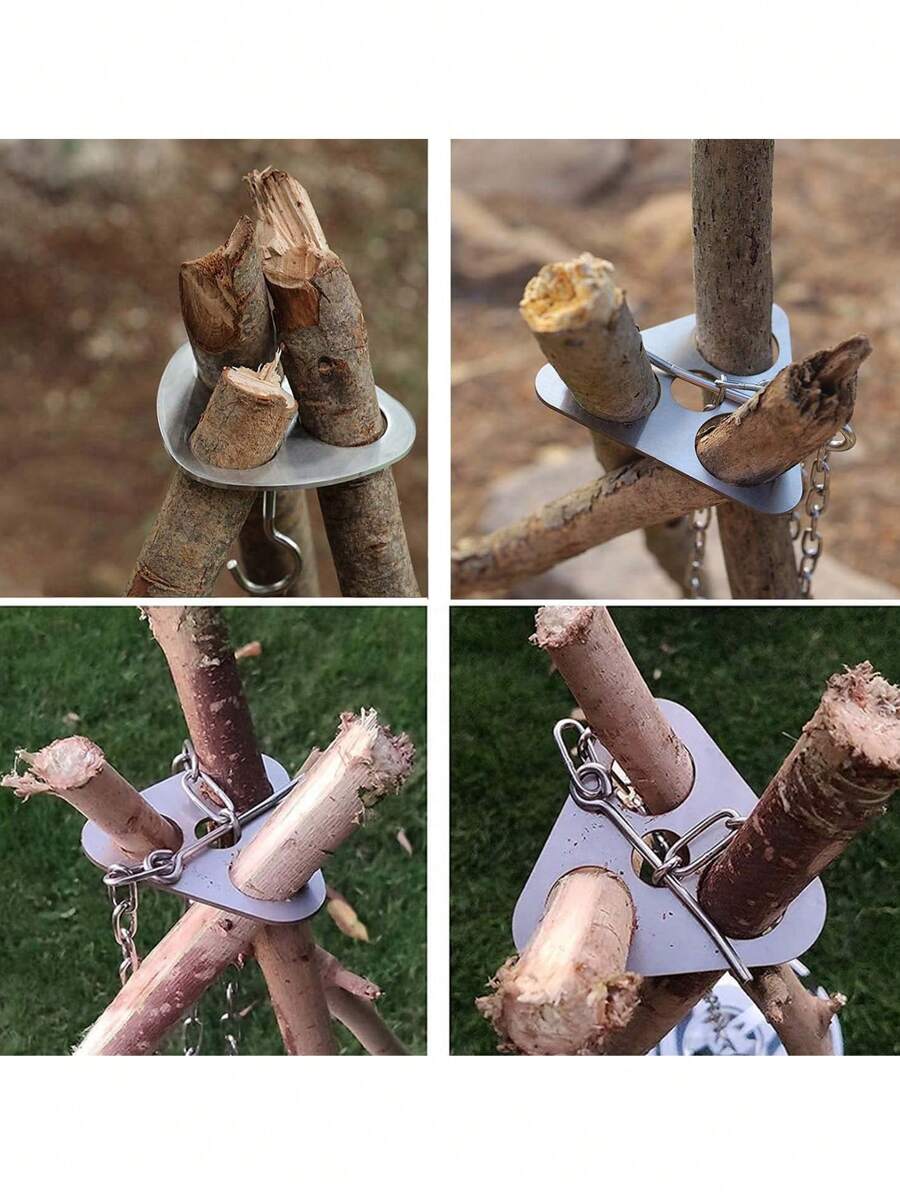 Tripod For Fire Bowl, Tripod Ring With Chain And Hook Tripod Grill