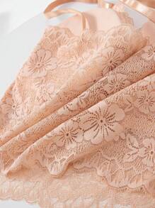 4 Stücke Damen Sexy Blumen Spitze Bhs Top Bequemer Bralette Unterwäsche Weiblich Ausgehöhlte Drahtlose Wäsche Nahtloser Bh - Verschiedenfarbig - Übersicht 12