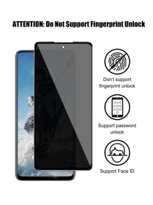 2片装钢化玻璃屏幕隐私保护膜，防窥视，防指纹，丝印黑边，防刮花，兼容Galaxy S20 FE/S21 FE/S23 FE/S24 FE/A02/A02S/Galaxy S20 FE/Galaxy S21 FE/Galaxy A02/A02S/Galaxy A03/Galaxy A23/Galaxy A24/Galaxy A25/Galaxy A31/Galaxy A72/Galaxy S24 FE/A06/A16/A36/A56/A26/A17/A07 - 黑色 - 查看 6