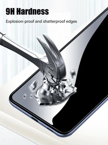 2片装钢化玻璃屏幕隐私保护膜，防窥视，防指纹，丝印黑边，防刮花，兼容Galaxy S20 FE/S21 FE/S23 FE/S24 FE/A02/A02S/Galaxy S20 FE/Galaxy S21 FE/Galaxy A02/A02S/Galaxy A03/Galaxy A23/Galaxy A24/Galaxy A25/Galaxy A31/Galaxy A72/Galaxy S24 FE/A06/A16/A36/A56/A26/A17/A07 - 黑色 - 查看 7