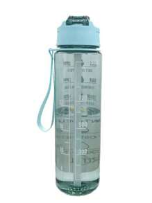 1 Botella Deportiva Transparente De Agua De 900 Ml - Verde transparente - Ver 3