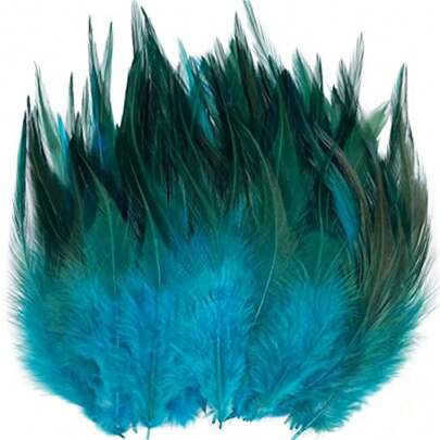 50pcs 4-6inch/10-15cm Saddle Hackle Rooster Feather Bulk For Crafts DIY Pendant Earrings Dream Catcher Earrings Jewelry Decoration Rooster Feather