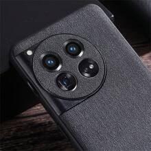 New Woven Fabric Texture Phone Case For Oneplus 12/11/Ace 2 Pro Flip Leather Phone Case Oneplus 11 - Black - View 6