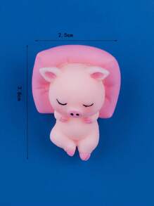 1 Peça Ornamento De Decoração De Carro De Porco Dormindo De Desenho Animado