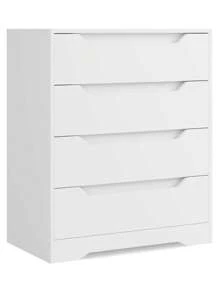 Chest Of Drawers, Sideboard With 4 Drawers, Multi-Purpose Cabinet, Large Storage Space, For Living Room, Hallway, Bedroom, 69 X 39 X 82 Cm - trắng - Xem 1