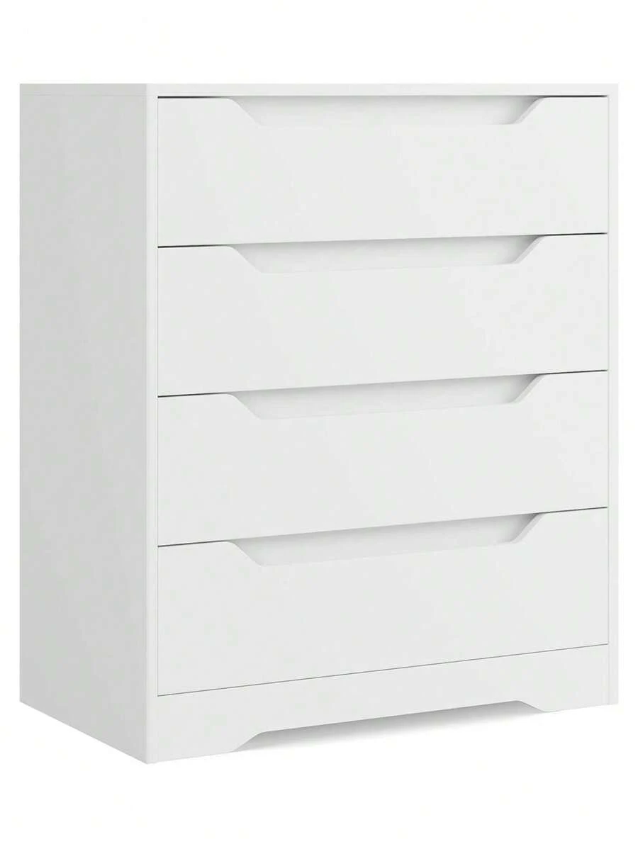 Chest Of Drawers, Sideboard With 4 Drawers, Multi-Purpose Cabinet, Large Storage Space, For Living Room, Hallway, Bedroom, 69 X 39 X 82 Cm - trắng - Xem 1