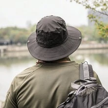 1 Mũ Chống Nắng Chống Thấm Nước Phong Cách Cao Bồi Unisex, Lý Tưởng Cho Đi Bộ Đường Dài, Câu Cá, Săn Bắn - A - Xem 5