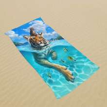 1 Miếng Hổ Cartoon & Mèo Khăn đi biển Thích hợp Đối với Ngoài trời , Khỏe mạnh , Du lịch , Thể thao Hoạt động , Mùa hè Tắm rửa Các sản phẩm , Bữa tiệc mùa hè Qủa tặng - Nhiều màu - Xem 2