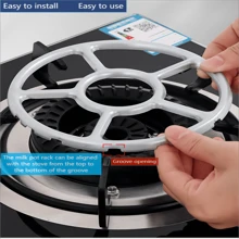 C-Shaped Pan Rack For Oil Splash, Milk Pot And Flat Pan - Silver - View 6