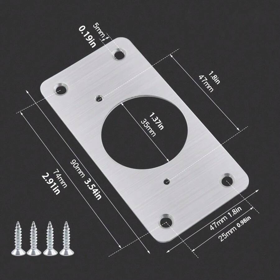 1/2/4/10pairs Hinge Repair Plate Cabinet Furniture Drawer Table Repair Mount Tool Hardware Stainless Steel Hinge Fixing Plate